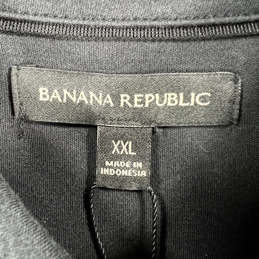 Banana Republic Performance Polo Shirt Mens 2XL XXL Black Short Sleeve New